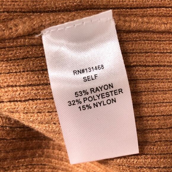 VICI Anastasia Sweater Dress Long Sleeve Mock Neck Ribbed Knit Mini Tan NWT M - Picture 6 of 8